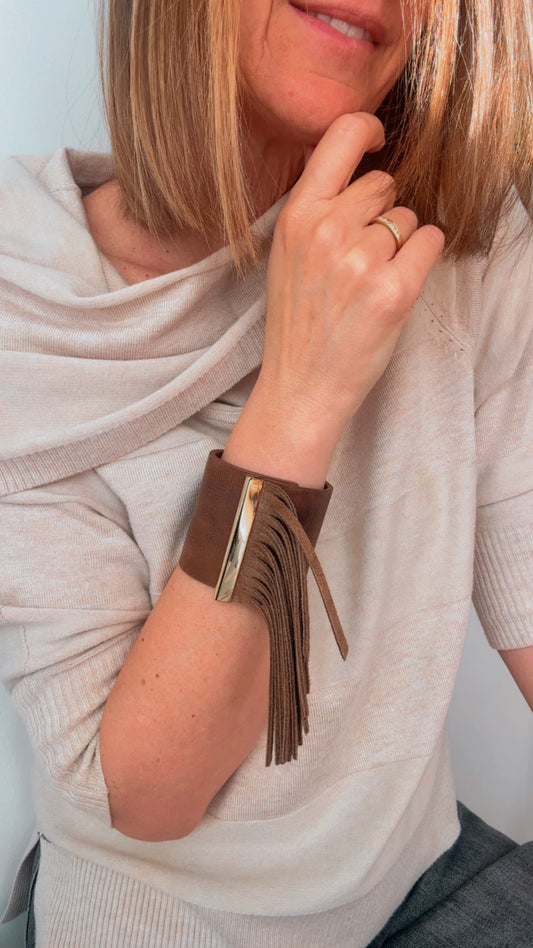 Brazalete 100% cuero. Transferencia bancaria $2900