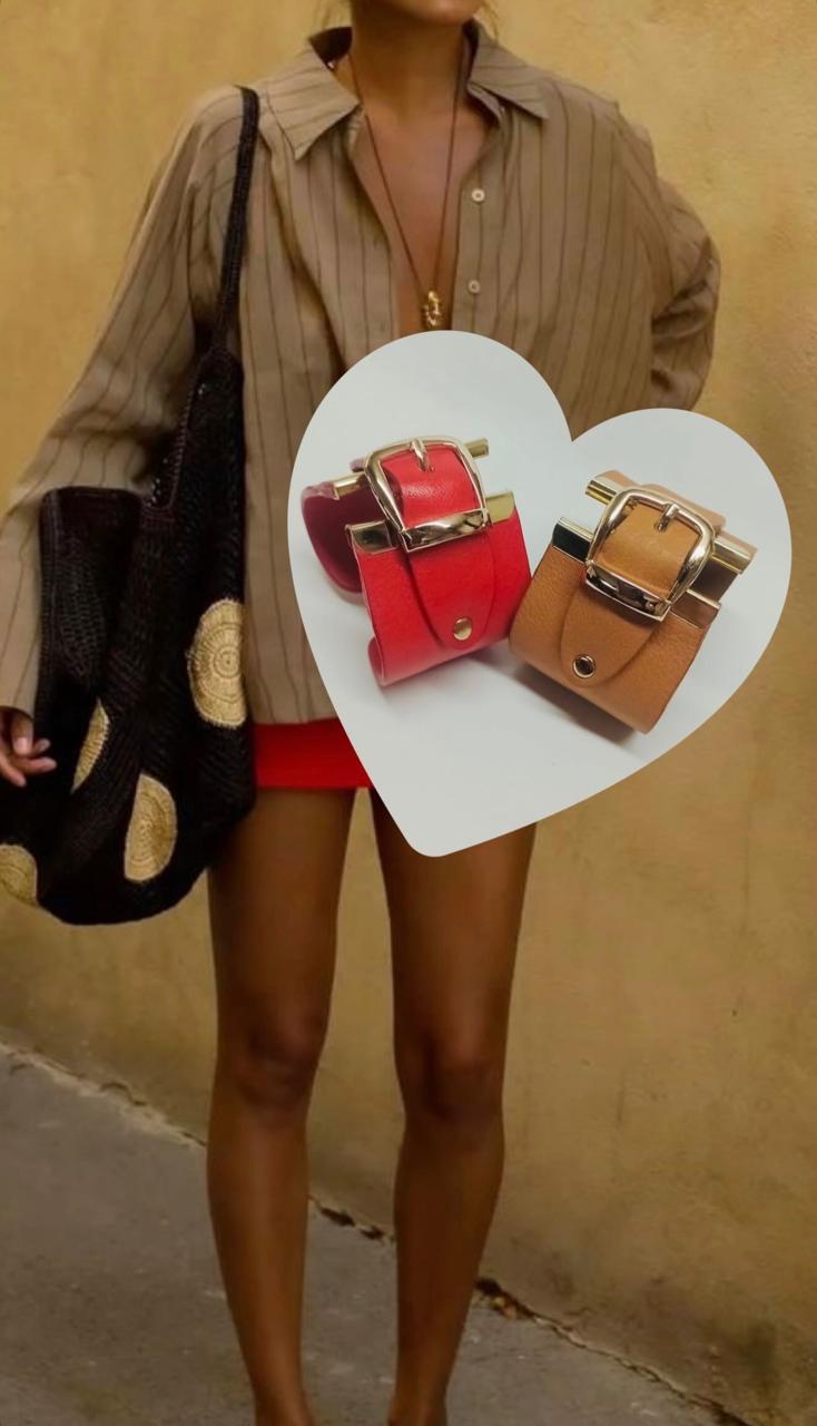 Brazalete 100% cuero. Transferencia bancaria $2500