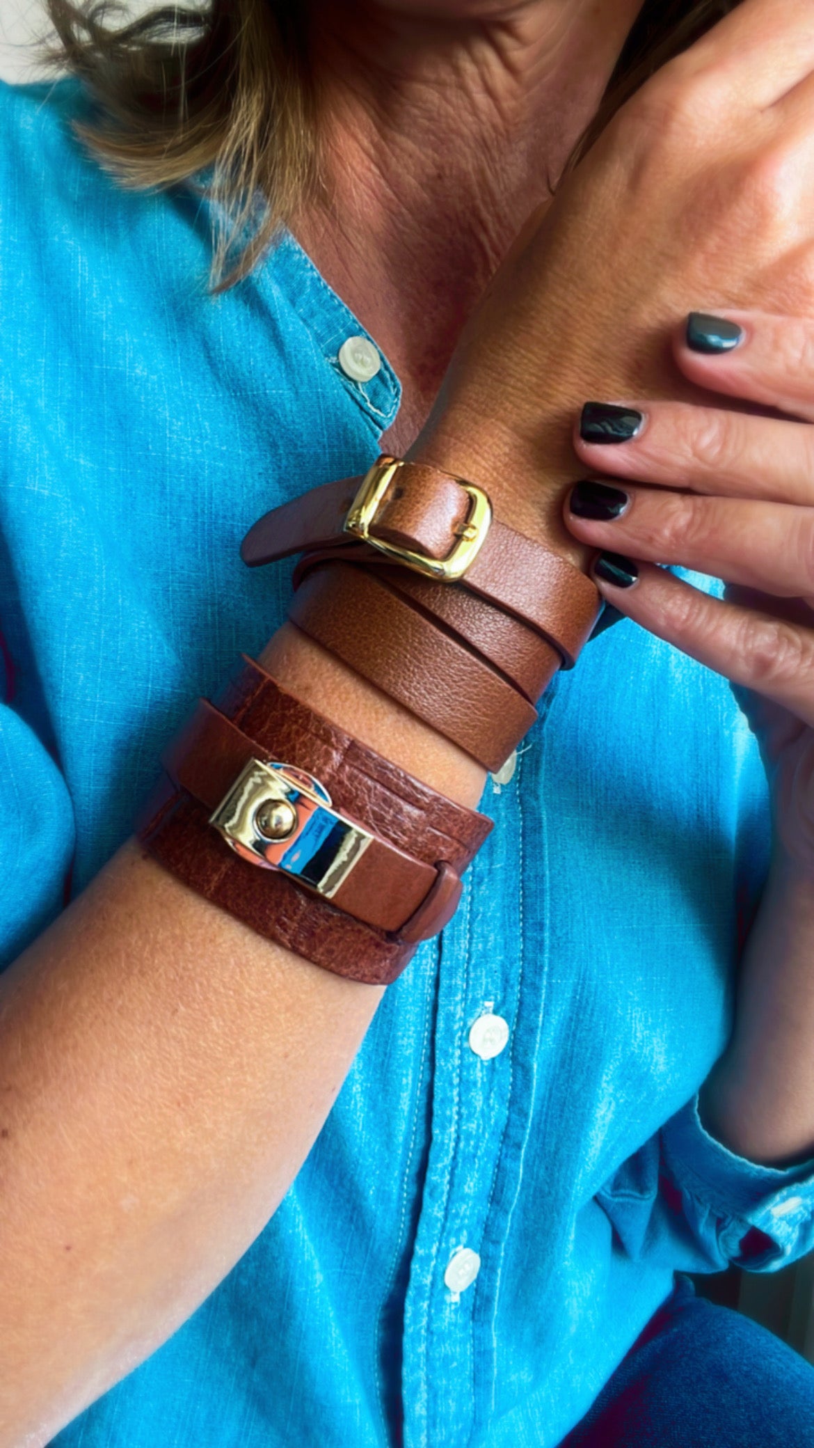 Brazalete 100% cuero. Transferencia bancaria $1800
