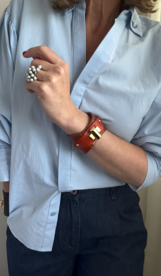 Brazalete 100% cuero. Transferencia bancaria $2650