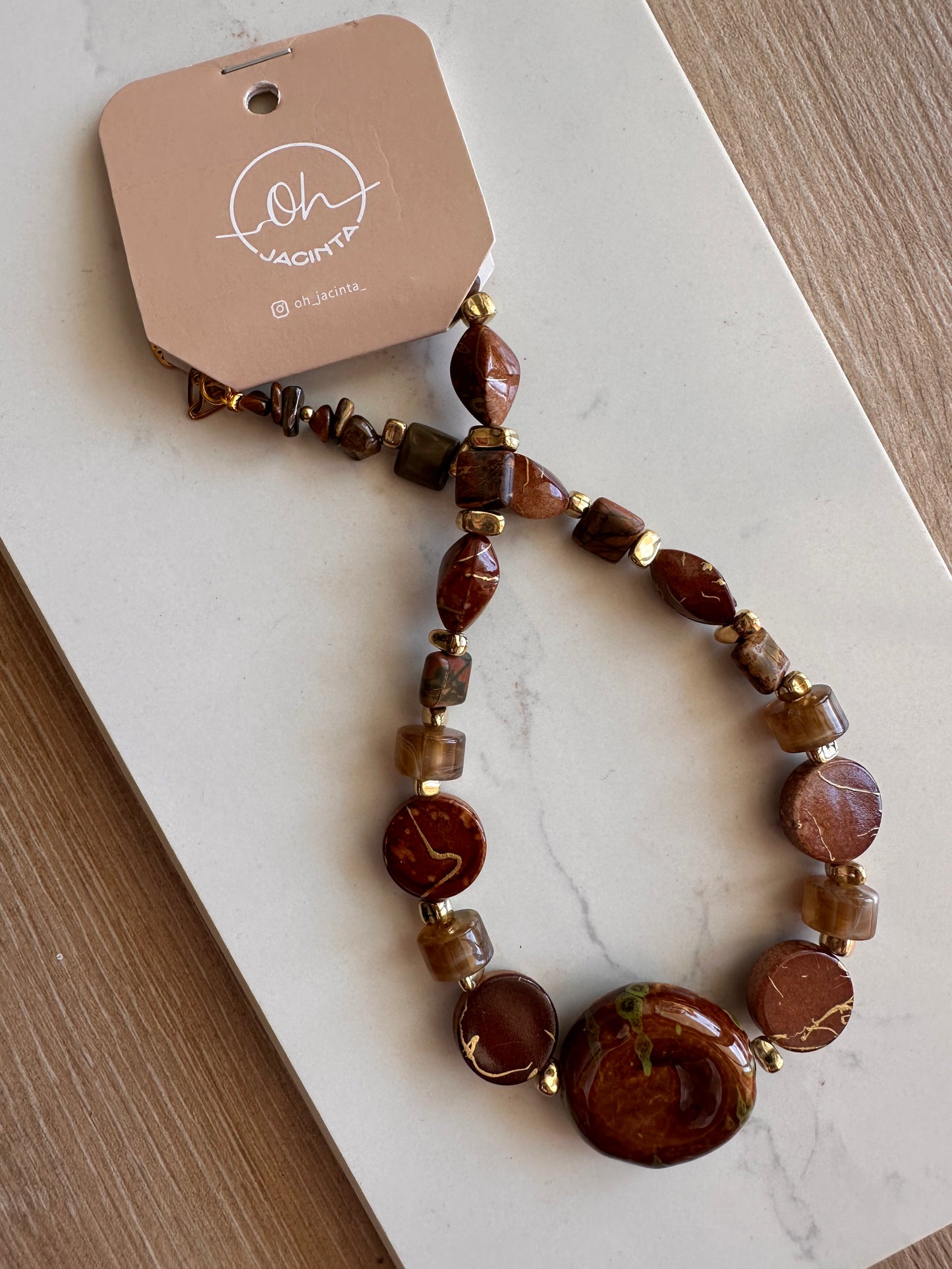 𝗧𝗥𝗔𝗡𝗦𝗙. 𝗕𝗔𝗡𝗖𝗔𝗥𝗜𝗔 $2700 Collar súper bomba! Tonos marrones