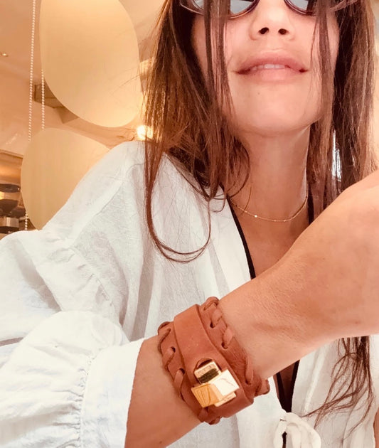 Brazalete 100% cuero. Transferencia bancaria $2650