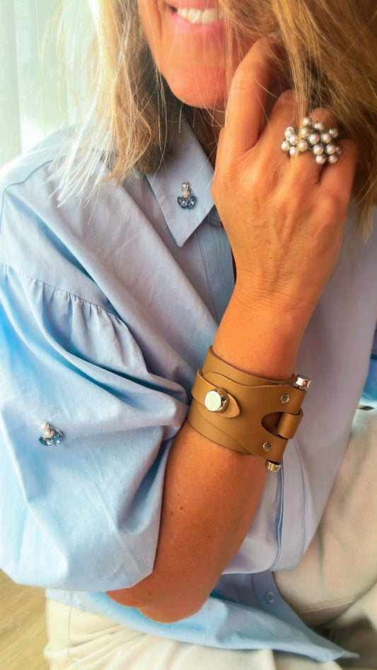 Brazalete 100% cuero. Transferencia bancaria $2650