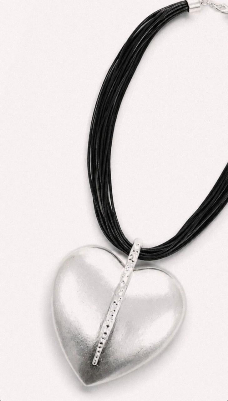 Corazón color plata