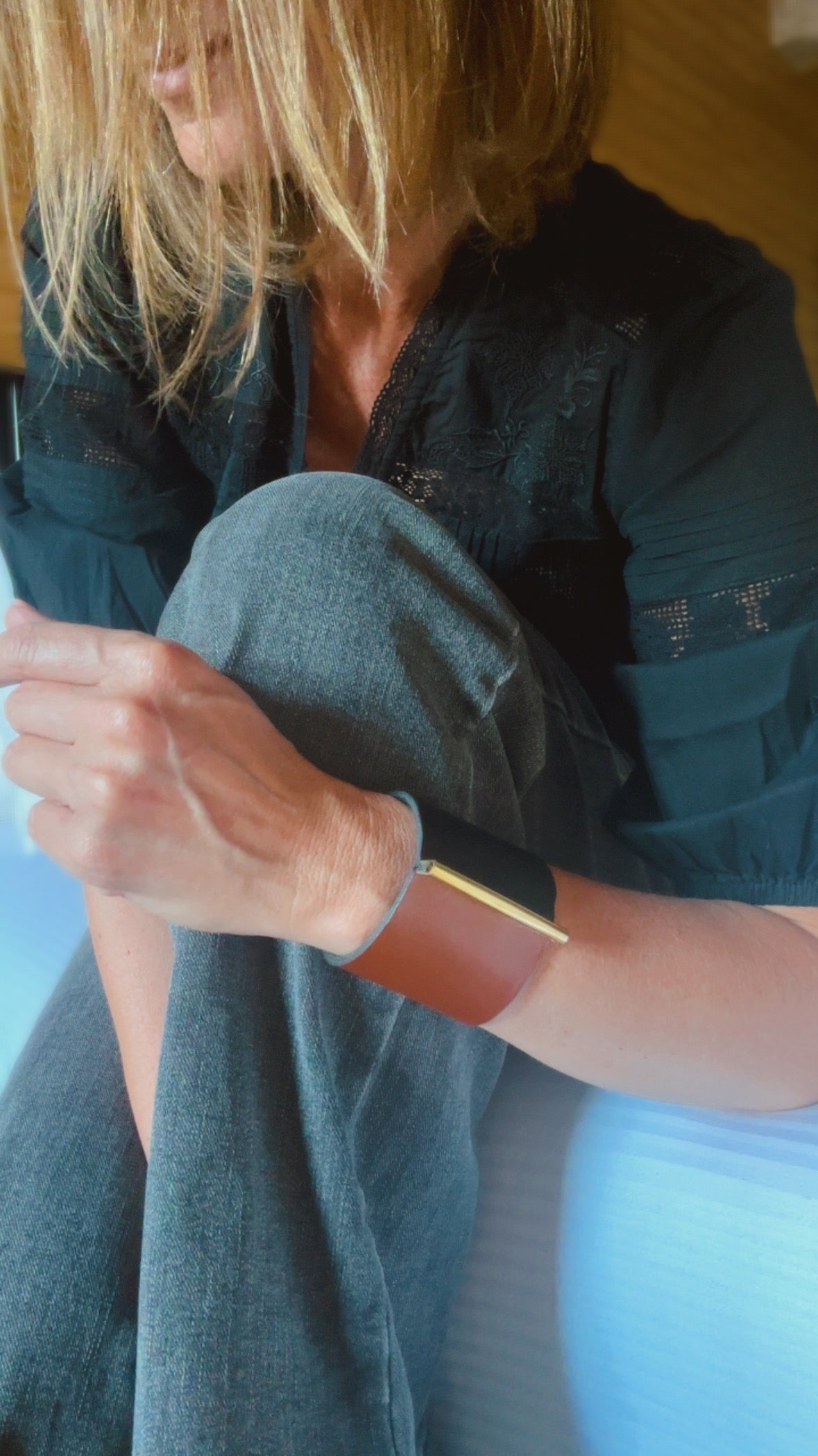 Brazalete 100% cuero. Transferencia bancaria $2550