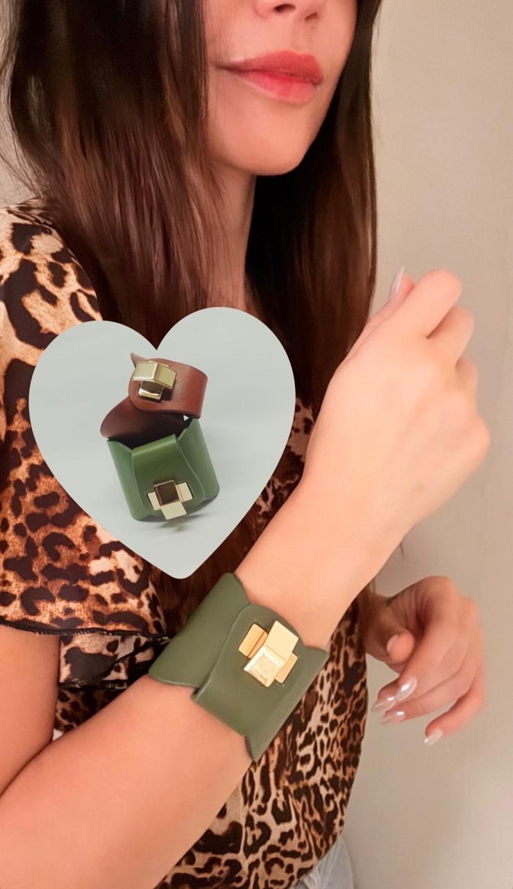 TABACO • Brazalete 100% cuero. Transferencia bancaria $2650