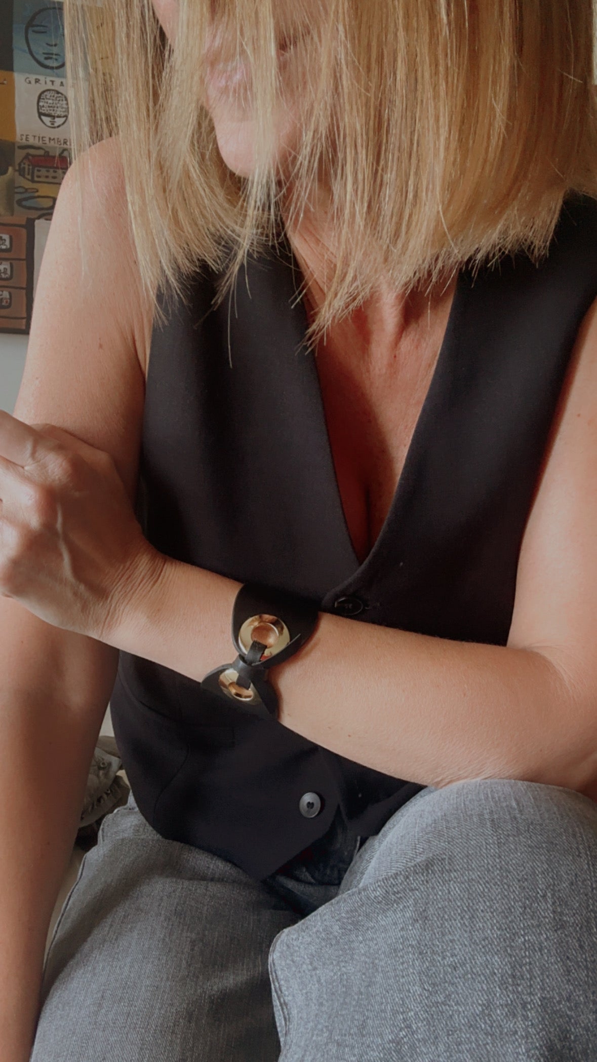 Brazalete 100% cuero. Transferencia bancaria $2500