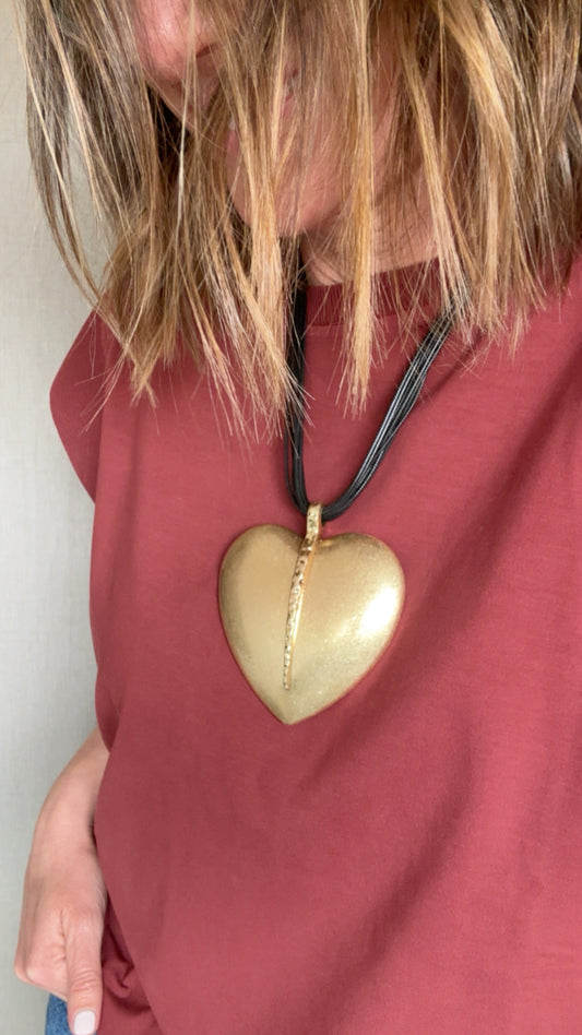 Corazón color oro